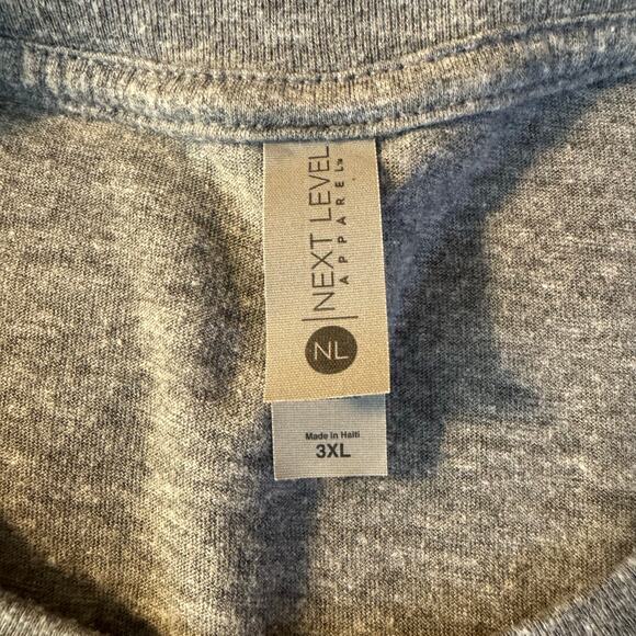 Next Level 3XL Graphic T-Shirt Gray Short Sleeve Tri-Blend - Picture 7 of 8